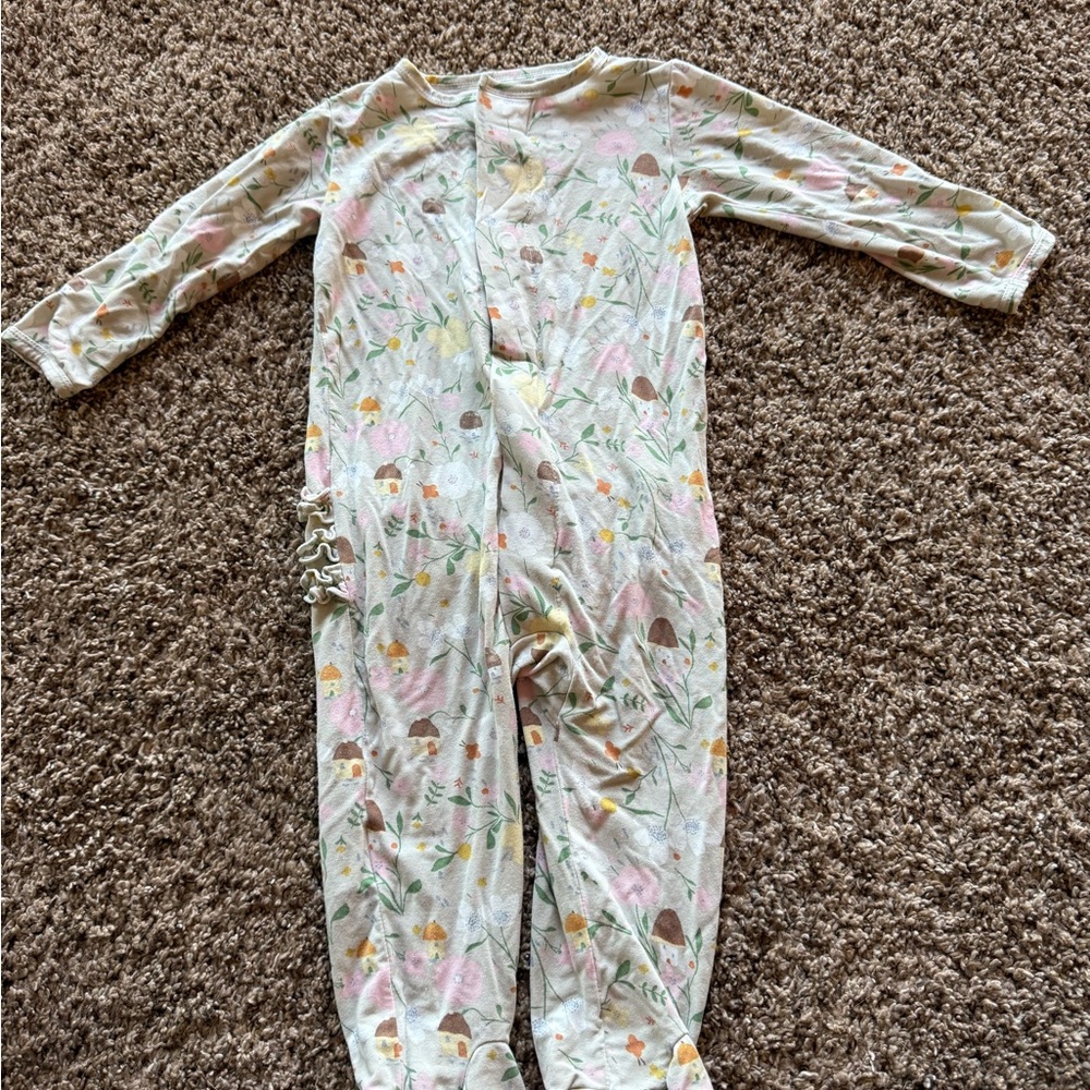 Magnetic Me Pink and Green Footies Cozy One Piece